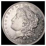 1891-S Silver Morgan Dollar CHOICE AU