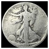 1921-D Silver Walking Liberty Half Dollar NICELY C