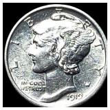 1919-S Silver Mercury Dime CHOICE AU
