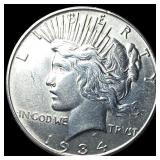 1934 Silver Peace Dollar CHOICE AU