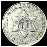 1852 Silver Three-Cent Piece CLOSELY UNCIRCULATED