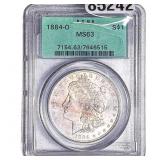 1884-O Morgan Silver Dollar NGC MS63