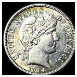 1914 Barber Dime CHOICE AU
