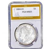 1884-CC Morgan Silver Dollar PGA MS63
