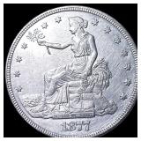1877 Silver Trade Dollar CLOSELY UNCIRCULATED