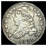 1821 Capped Bust Dime NEARLY UNCIRCULATED