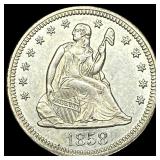 1858 Silver Seated Liberty Quarter  UNCIRCULATED