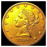 1881 Liberty Head Eagle $10 Gold CLOSELY UNCIRCULA