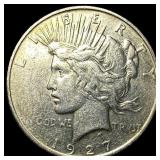 1927 Peace Silver Dollar NEARLY UNCIRCULATED