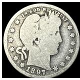 1897 Barber Quarter NICELY CIRCULATED