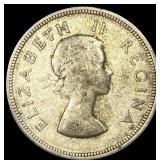 1953 South Africa Silver 2Â½ Shillings  UNCIRCU