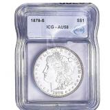 1878-S Morgan Silver Dollar ICG AU58