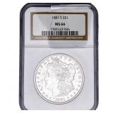 1881-S Morgan Silver Dollar NGC MS66
