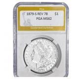 1879-S REV 78 Morgan Silver Dollar PGA MS62
