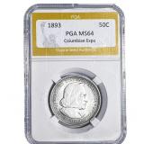 1893 Columbian Expo Half Dollar PGA MS64