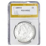 1899-O Morgan Silver Dollar PGA MS62