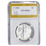 1941 Morgan Silver Dollar PGA MS64