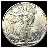 1943-D Silver Half Dollar Walking Liberty UNCIRCUL