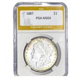 1887 Morgan Silver Dollar PGA MS64
