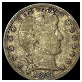 1897-S Silver Barber Quarter LIGHTLY  CIRCULATED