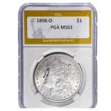 1898-O Morgan Silver Dollar PGA MS63