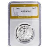 1941 Walking Liberty Half Dollar PGA MS64