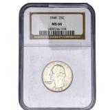 1948 Washington Silver Quarter NGC MS66