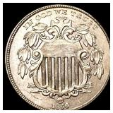 1866 Shield Nickel CLOSELY UNCIRCULATED