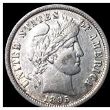 1895 Silver Barber Dime CLOSELY UNCIRCULATED