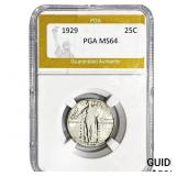 1929 Standing Liberty Quarter PGA MS64