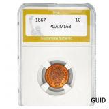 1867 Indian Head Cent PGA MS63