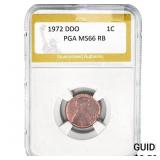 1972 DDO Wheat Cent PGA MS66 RB