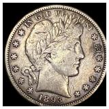 1893-S Silver Barber Half Dollar NEARLY  UNCIRCUL