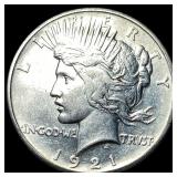 1921 Silver Peace Dollar CLOSELY UNCIRCULATED