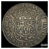 1738Mo MF Spanish Colonies Silver 8 Reales