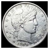 1900 Silver Half Dollar (Barber) NEARLY UNCIRCULAT