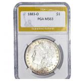 1883-O Morgan Silver Dollar PGA MS63