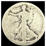 1921-D Silver Walking Liberty Half Dollar  NICELY