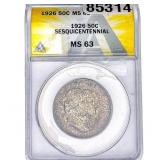 1926 Sesquicentennial Half Dollar ANACS MS63