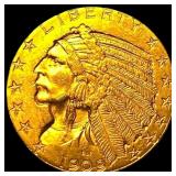1909-D Indian Head $5 Gold Half Eagle  UNCIRCULAT