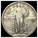 1917-D Type 2 Silver Standing Liberty Quarter  NE