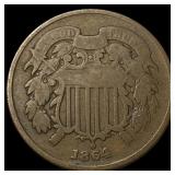 1864 Two-Cent Piece NICELY CIRCULATED