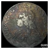 1732 France Louis XV Silver Ecu