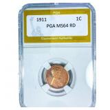 1911 Wheat Cent PGA MS64 RD