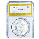 1878 Morgan Silver Dollar PGA MS63
