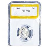 1941 Jefferson Nickel PGA PR66
