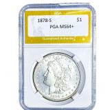 1878-S Morgan Silver Dollar PGA MS64+