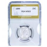 1899 Barber Quarter PGA MS63