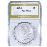 1898-S Morgan Silver Dollar PGA AU58