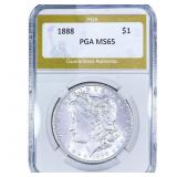 1888 Morgan Silver Dollar PGA MS65